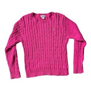 Lilly Pulitzer Hot Pink Cable Knit Sweater size XS
